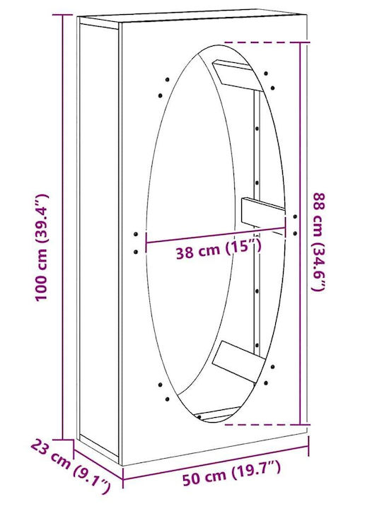 vidaXL Дърво Рафт Съхранение на Дърва 50x23x100см Зелен