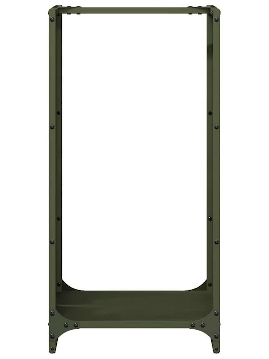 vidaXL Дърво Рафт Съхранение на Дърва 40x30x80см Зелен