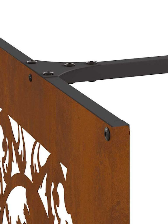 vidaXL Inox Shelf Wood Storage 40x40x40cm Silver