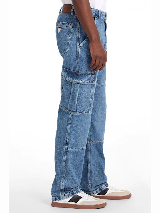 Men's Jeans Pants Cargo Blue