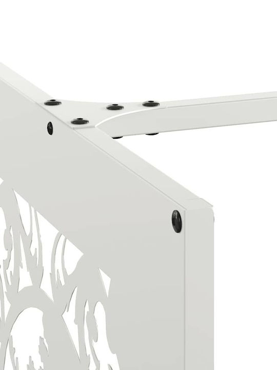 vidaXL Ξύλινο Ράφι Αποθήκευσης Ξύλων 40x40x40cm Λευκό