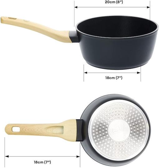 MasterChef Natural Κατσαρολάκι Γάλακτος από Αλουμίνιο 18cm