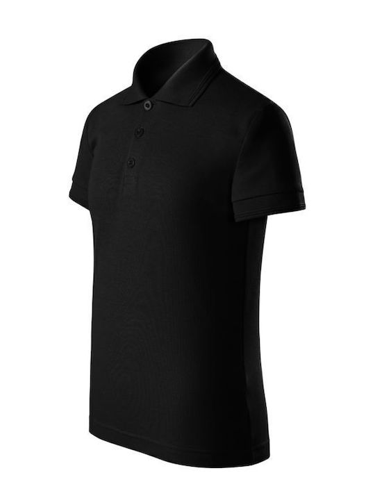 Polo Negru Pique Pentru Copii