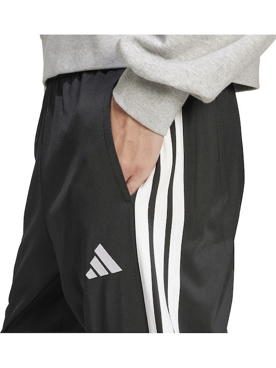 Tricot Cargo Sweatpants Glossy with Elastic Black
