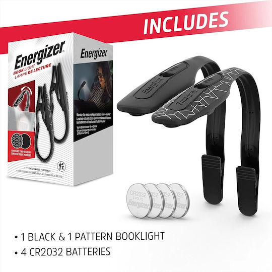 Energizer Φωτάκι Βιβλίου LED Λαιμού Μαύρο 2 τεμάχια