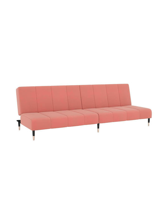 Doppelsitzer Sofa Bett Samt Rosa 200x84,5x69cm