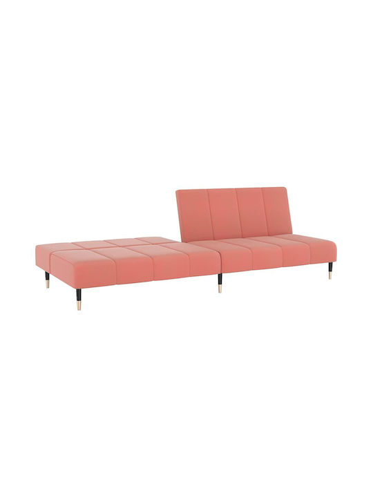 Doppelsitzer Sofa Bett Samt Rosa 200x84,5x69cm