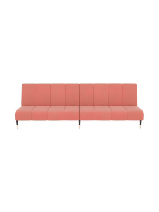 Doppelsitzer Sofa Bett Samt Rosa 200x84,5x69cm