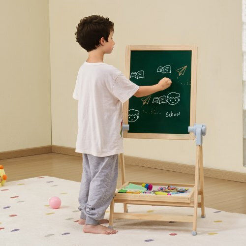 Tablă de desen magnetică din lemn cu două fețe pentru copii Vevor