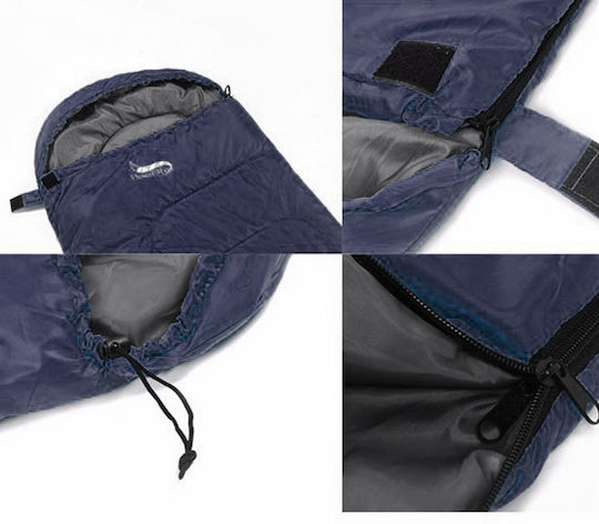 Action One Sleeping Bag Μονό Sleeping Bag Mummy 215x70 cm Navy
