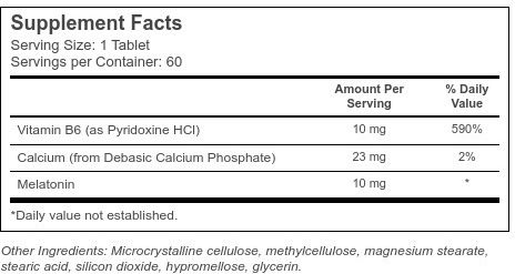 Natrol Advanced Sleep Melatonin 10mg Ergänzungsmittel für den Schlaf 60 Registerkarten