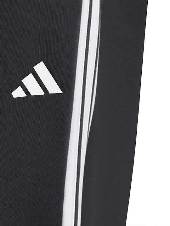 Essentials 3-Stripes French Terry Cuffed Παντελόνι Φόρμας Μαυρο