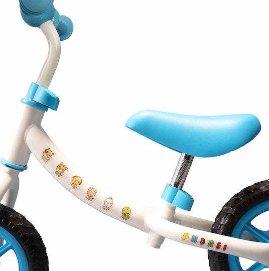 Action One Kids Balance Bike Baby Bliss 10 Inch Reversible Frame Stickers Included White