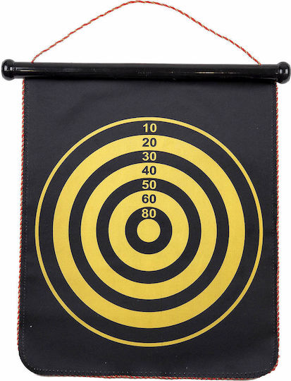 Tablă de Darts Magnetică cu 6 Săgeți Magnetice, Pliabilă, Față Verso, 41 X 48 Cm