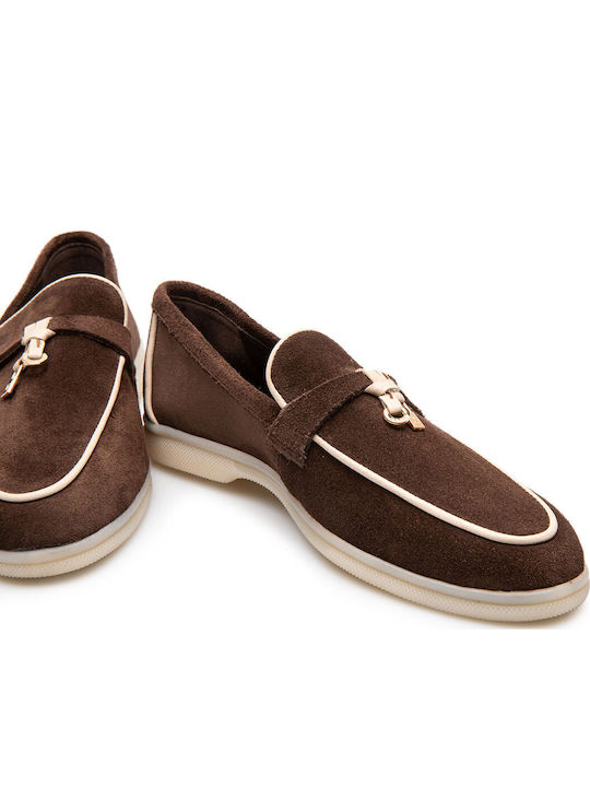 Women's Moccasins in Brown Color