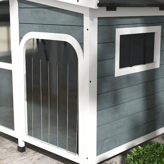 Pawhut Dog House Outdoor Gray 101x66.5x70.5cm