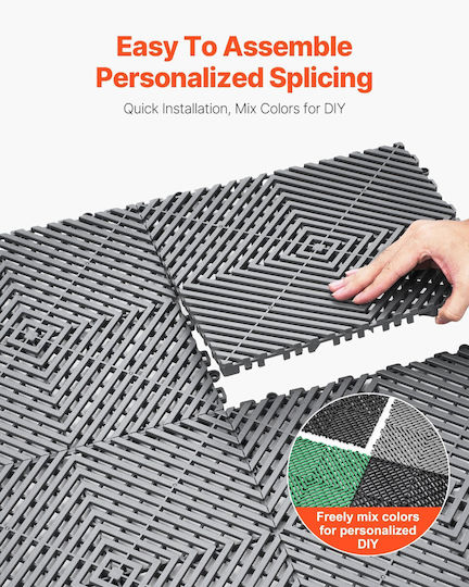 Vevor Dranage Mat Interlocking Drinage Cushion 12" X 12" Modular Πλακάκι Δαπέδου