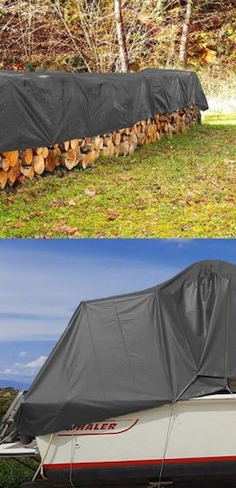 Schwerlast Wasserdichte Graue Plane 210gsm mit Metallösen 3x5m