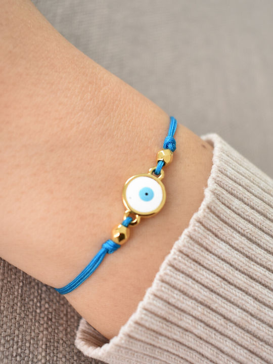 Philio Bracelet with design Eye Blue Gold Plated