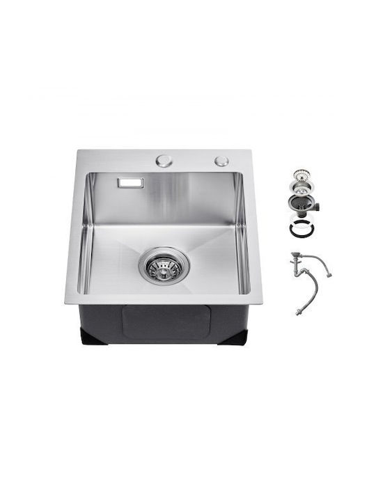 Vevor Drop-In Sink Inox W45xD40cm Silver