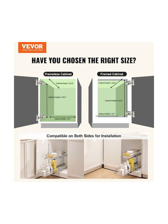 Vevor Double Cabinet Organizer Drawer 8.5"x21" Fzslldggec8yyl3h6v0