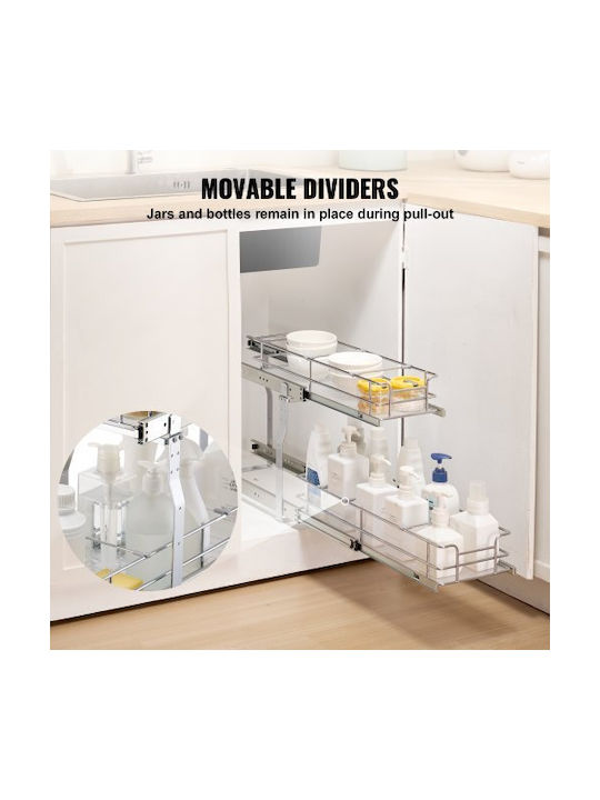 Vevor Double Cabinet Organizer Drawer 8.5"x21" Fzslldggec8yyl3h6v0
