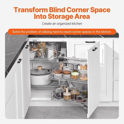 Vevor Corner Kitchen Cabinet Organizer Chrome Mjsnldgg2c345bn6uv0