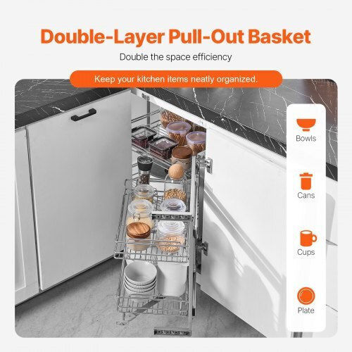 Vevor Corner Kitchen Cabinet Organizer Chrome Mjsnldgg2c345bn6uv0