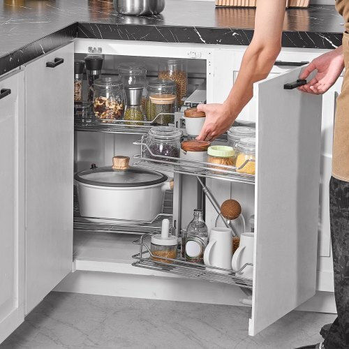 Vevor Corner Kitchen Cabinet Organizer Chrome Mjsnldgg2c345bn6uv0