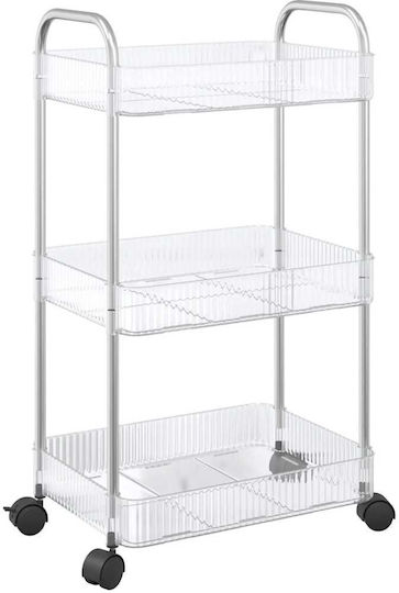 vidaXL Commercial Kitchen Food Cart for Dish Baskets H68xW37xD28cm