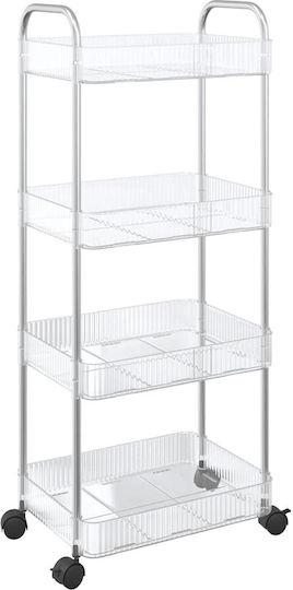 vidaXL Commercial Kitchen Food Cart for Dish Baskets H95xW37xD28cm