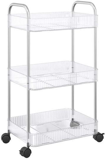 vidaXL Commercial Kitchen Food Cart for Dish Baskets H68xW37xD28cm