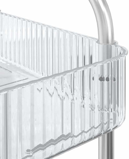 vidaXL Commercial Kitchen Food Cart for Dish Baskets H95xW37xD28cm
