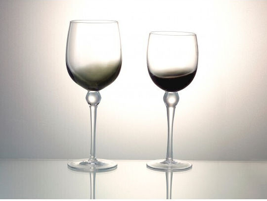 Cryspo Trio Set de pahare pentru Vin Alb din Sticlă Half Smoke Cu picior 280ml 6buc