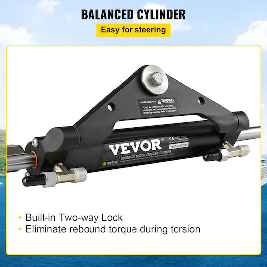 Vevor Hydraulic Steering Cylinder Hc4645h Hydraulic Outboard Base Steering Cylinder for Boats Up to 150 Horsepower
