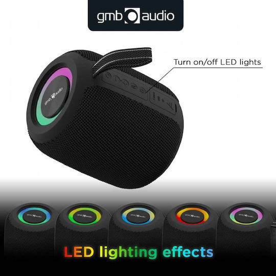 Gembird Bluetooth Speaker 8W with Radio and Battery Life up to 4 hours Black SPK-BT-LED-05-BK