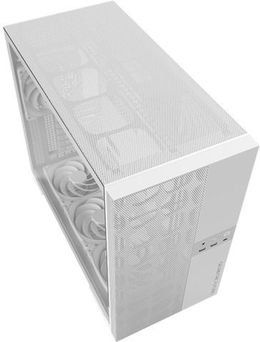 Geometric Future Model 5 Vent with fans Gaming Midi Tower Κουτί Υπολογιστή με Πλαϊνό Παράθυρο Λευκό