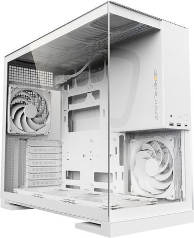 Geometric Future Model 5 with fans Gaming Middle Tower Carcasă Calculator cu Fereastră Laterală Alb