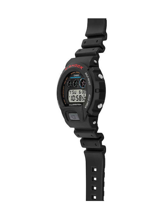 Casio G-shock Ψηφιακό Ανδρικό Ρολόι Χρονογράφος Μπαταρίας με Μαύρο Καουτσούκ Λουράκι