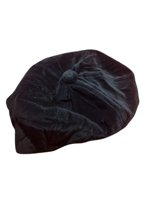 Fabric Women's Beret Hat Black