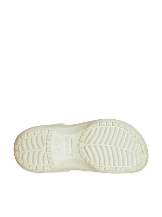 Crocs Classic Platform Clog Γυναικεία Σαμπό Μπεζ