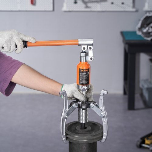 Vevor Hydraulic Gear Puller 5 Ton Max Capacity Wheel Bearing Pulling Separator 2 or 3 Jaws Puller Vertical Horizontal 8" Hydraulic Jaw Puller Hub Extraction Case