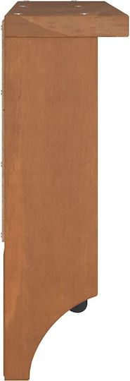 vidaXL Κρεμάστρα Τοίχου Ξύλινη 5 Θέσεων Καφέ 87x35x12cm