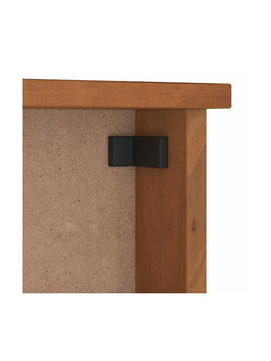 vidaXL Κρεμάστρα Τοίχου Ξύλινη 5 Θέσεων Καφέ 87x35x12cm