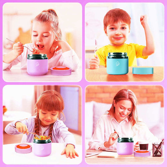 Cool'NMore Cutie pentru Mâncare Termos Inox Lila 600ml 1buc