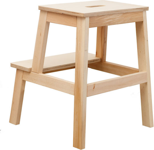 Douzenis Furniture Douzenis Furniture Ξύλινο Σκαλοσκαμπό με 1 Σκαλοπάτι 37cm
