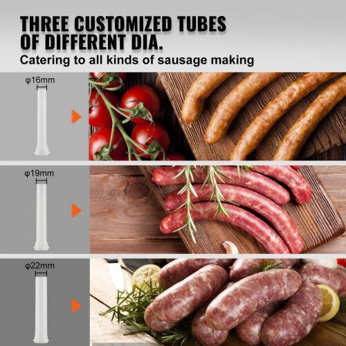 Vevor Sausage Filler Machine 3lt 52x15.3x16.9cm