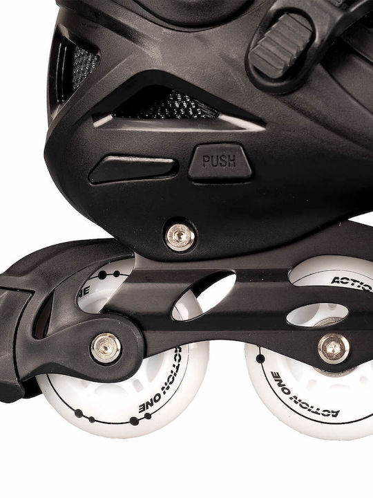 Action One Adult Adjustable Inline Roller All Black Size L 41-44