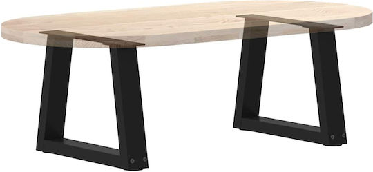 vidaXL Metallic Furniture Leg 2 Pieces Suitable for Table / Coffee Table 30x30cm Black