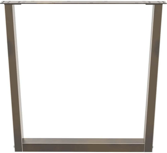 vidaXL Metallic Furniture Leg 2 Pieces Suitable for Table Coffee Table Office 80x72cm Brown